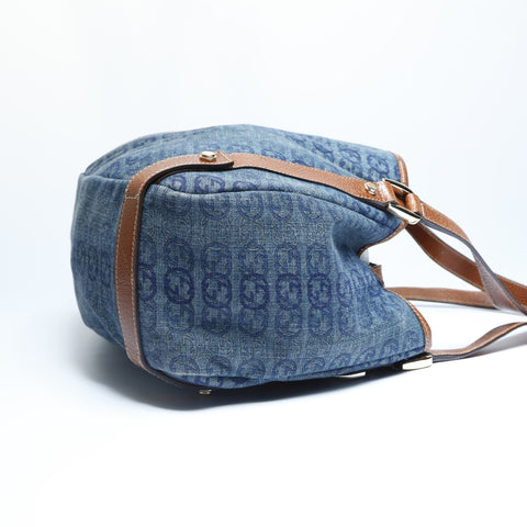 GUCCI Denim GG Canvas Abbey Shoulder Bag Navy WS23516