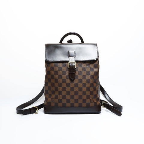 LOUIS VUITTON 2003 Damier Soho Backpack  Daypack Brown WS23518