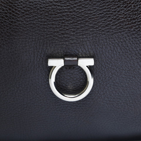 Salvatore Ferragamo Leather Gancini Shoulder Bag Brown WS23520