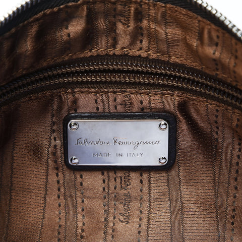 Salvatore Ferragamo Leather Gancini Shoulder Bag Brown WS23520