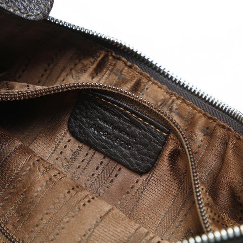 Salvatore Ferragamo Leather Gancini Shoulder Bag Brown WS23520