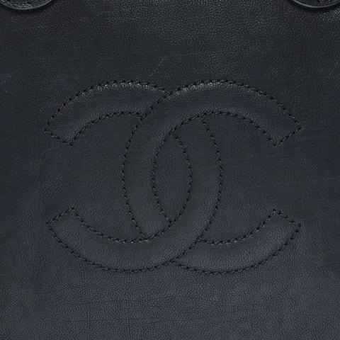 CHANEL No. 11 2006-2008 Deka COCO Mark Bowling Bag Shoulder Bag black WS23521