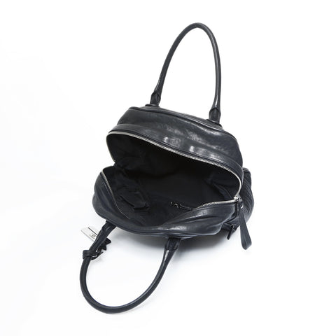 CHANEL No. 11 2006-2008 Deka COCO Mark Bowling Bag Shoulder Bag black WS23521