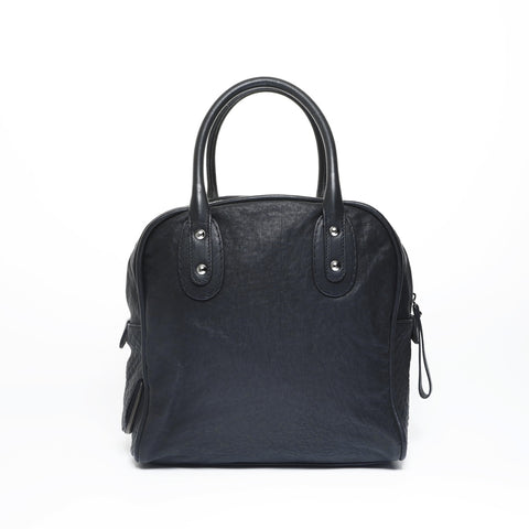 CHANEL No. 11 2006-2008 Deka COCO Mark Bowling Bag Shoulder Bag black WS23521