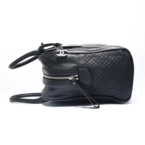 CHANEL No. 11 2006-2008 Deka COCO Mark Bowling Bag Shoulder Bag black WS23521