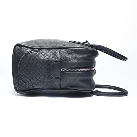 CHANEL No. 11 2006-2008 Deka COCO Mark Bowling Bag Shoulder Bag black WS23521