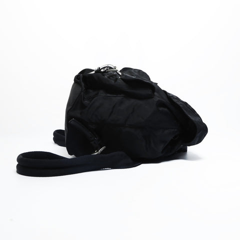 PRADA Nylon triangle logo Backpack  Daypack black WS23522