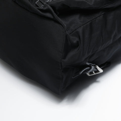 PRADA Nylon triangle logo Backpack  Daypack black WS23522
