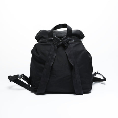 PRADA Nylon triangle logo Backpack  Daypack black WS23522