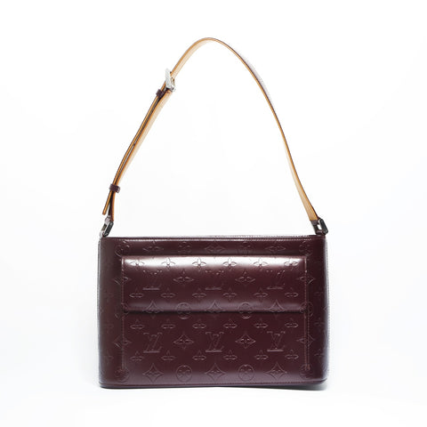 LOUIS VUITTON 2002 Monogram Matt Alston Shoulder Bag Red WS23523