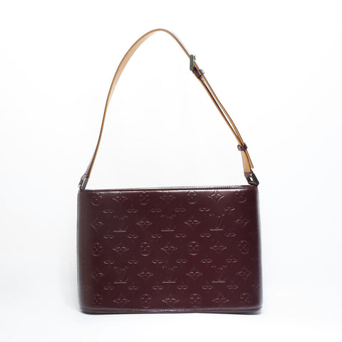 LOUIS VUITTON 2002 Monogram Matt Alston Shoulder Bag Red WS23523