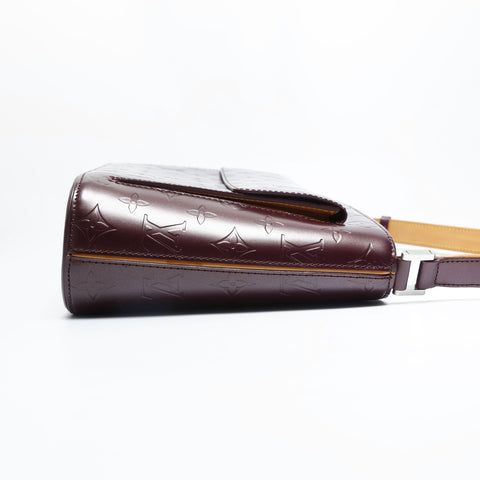 LOUIS VUITTON 2002 Monogram Matt Alston Shoulder Bag Red WS23523