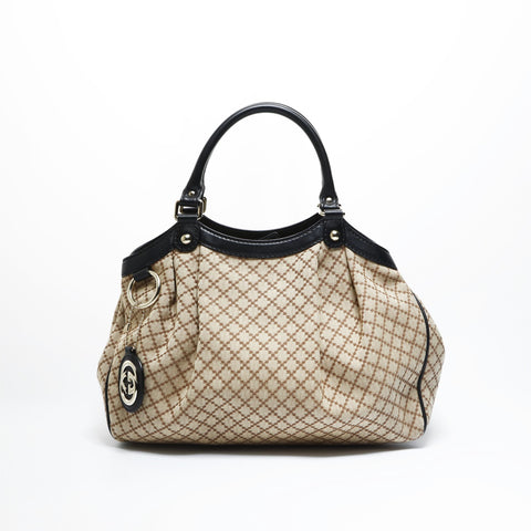 GUCCI Canvas Sukki Shoulder Bag beige WS23524