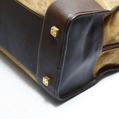 LOEWE Suede Amazona Square Large Handbag beige WS23525