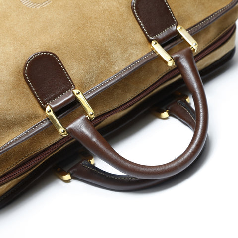 LOEWE Suede Amazona Square Large Handbag beige WS23525