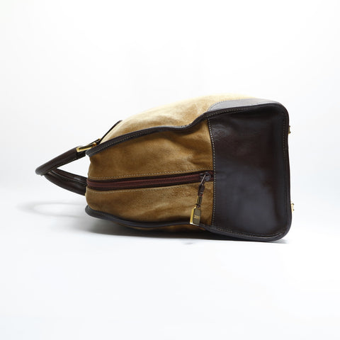 LOEWE Suede Amazona Square Large Handbag beige WS23525