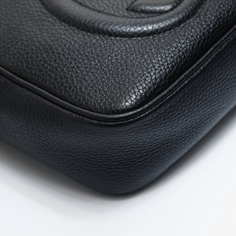 GUCCI Leather Soho Tassel Camera Bag Shoulder Bag black WS23526