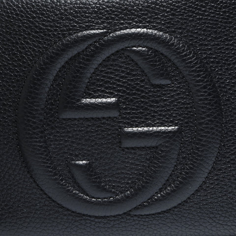 GUCCI Leather Soho Tassel Camera Bag Shoulder Bag black WS23526