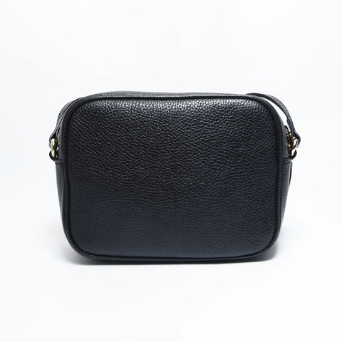 GUCCI Leather Soho Tassel Camera Bag Shoulder Bag black WS23526