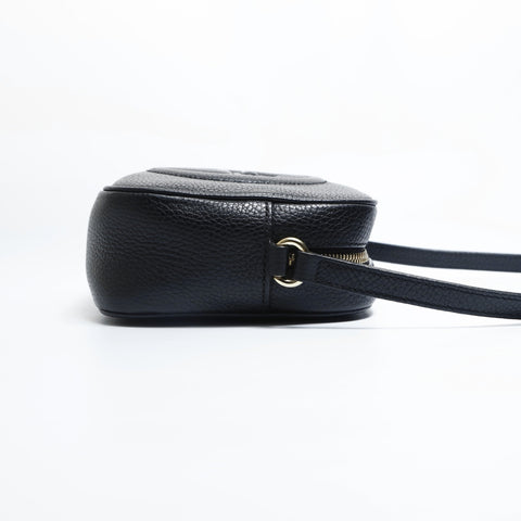 GUCCI Leather Soho Tassel Camera Bag Shoulder Bag black WS23526