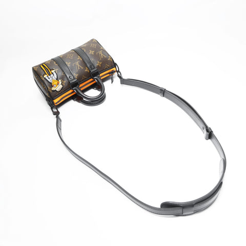 LOUIS VUITTON Monogram Virgil Abloh LV Friend Keepall XS 2021 Handbag Brown WS23527