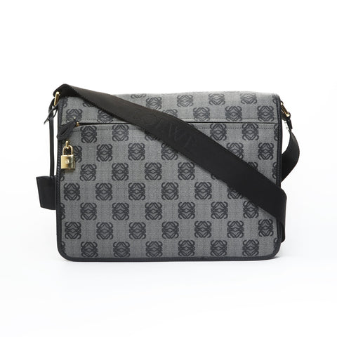 LOEWE Anagram PVC Shoulder Bag black WS23531