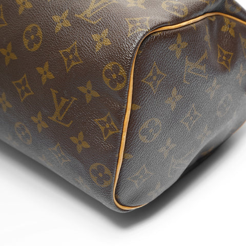 LOUIS VUITTON 1992 Monogram Speedy 25 Boston Bag Handbag Brown WS23534