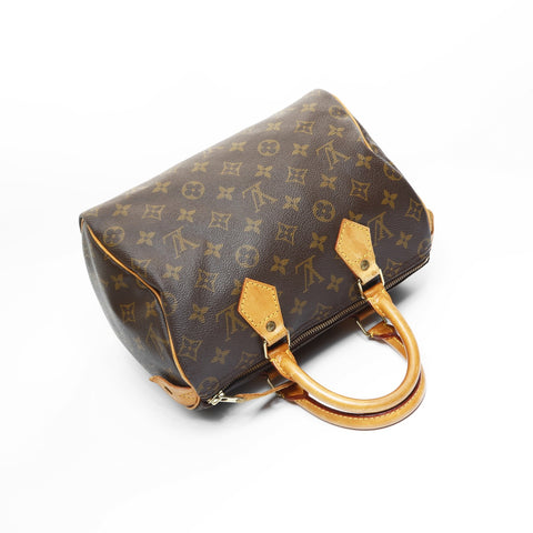 LOUIS VUITTON 1992 Monogram Speedy 25 Boston Bag Handbag Brown WS23534
