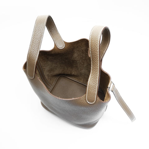 HERMES Picotin Lock PM W Stamp 2024 Handbag Brown WS23535