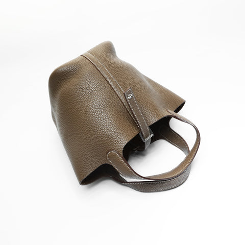 HERMES Picotin Lock PM W Stamp 2024 Handbag Brown WS23535