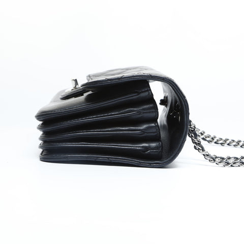 CHANEL No. 16 2012 Lambskin Chain Wallet Matelasse Shoulder Bag black WS23537