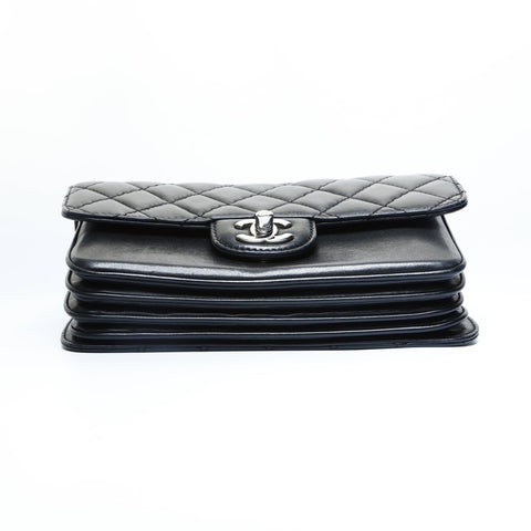 CHANEL No. 16 2012 Lambskin Chain Wallet Matelasse Shoulder Bag black WS23537