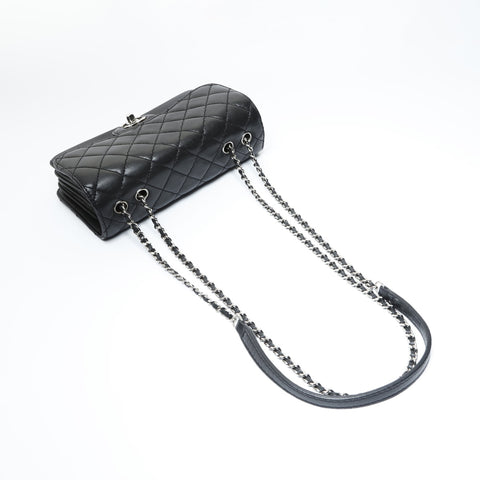 CHANEL No. 16 2012 Lambskin Chain Wallet Matelasse Shoulder Bag black WS23537