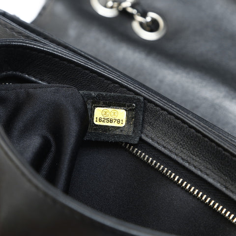 CHANEL No. 16 2012 Lambskin Chain Wallet Matelasse Shoulder Bag black WS23537