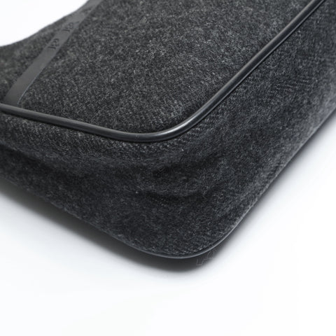 PRADA Sport Line Wool Hobo Shoulder Bag gray WS23538
