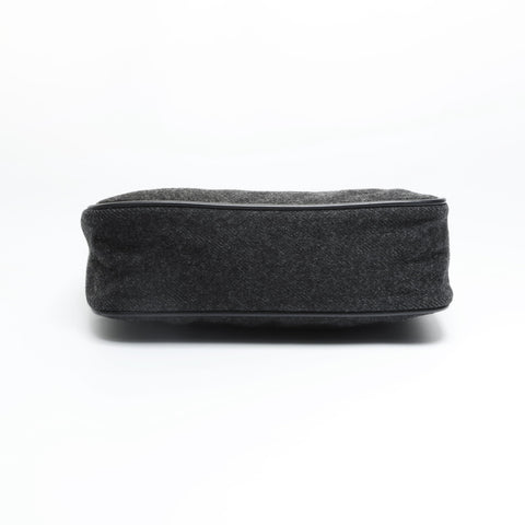 PRADA Sport Line Wool Hobo Shoulder Bag gray WS23538