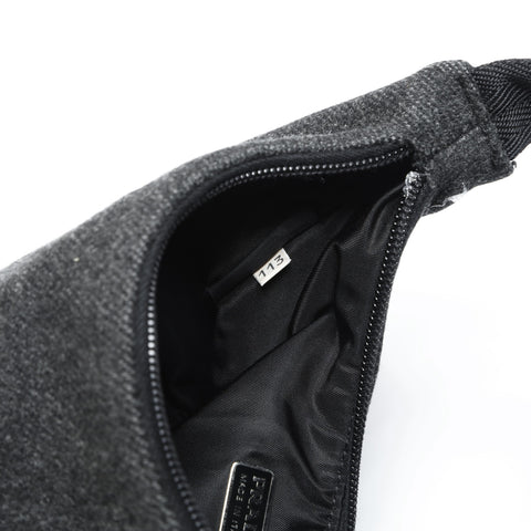PRADA Sport Line Wool Hobo Shoulder Bag gray WS23538