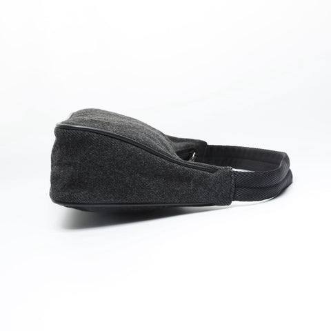 PRADA Sport Line Wool Hobo Shoulder Bag gray WS23538