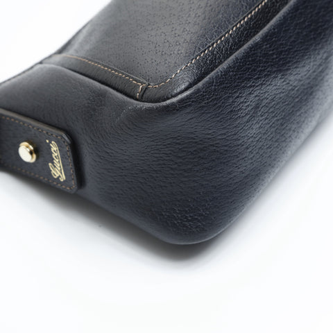 GUCCI Abby Leather Shoulder Bag Navy WS23539
