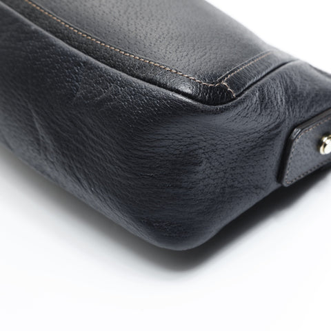 GUCCI Abby Leather Shoulder Bag Navy WS23539