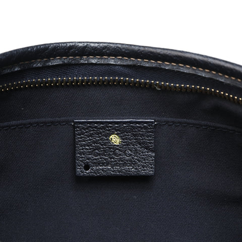 GUCCI Abby Leather Shoulder Bag Navy WS23539