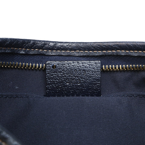 GUCCI Abby Leather Shoulder Bag Navy WS23539