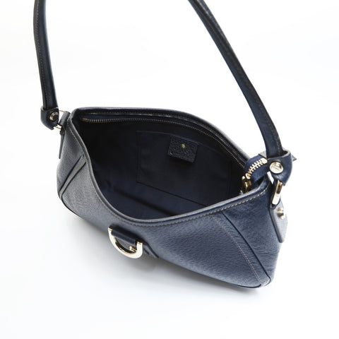 GUCCI Abby Leather Shoulder Bag Navy WS23539