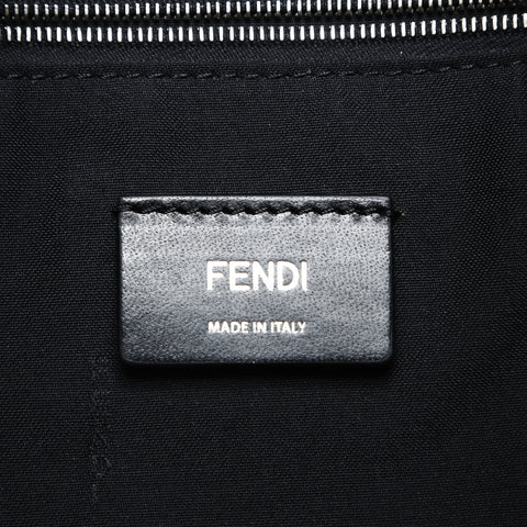 FENDI Diagonal PVC Shoulder Bag black WS23540