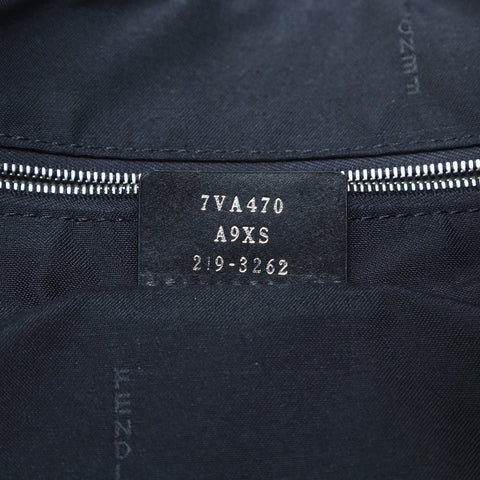 FENDI Diagonal PVC Shoulder Bag black WS23540