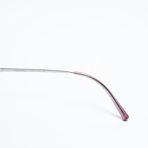 CHANEL Rimless Gradient Lens Mini COCO Mark sunglasses purple WS23446