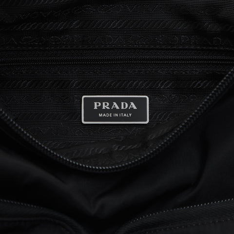 PRADA Nylon Triangle Logo Messenger Bag Shoulder Bag black WS23546