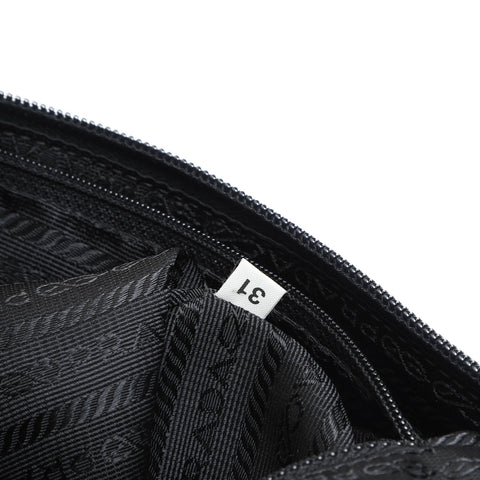 PRADA Nylon Triangle Logo Messenger Bag Shoulder Bag black WS23546