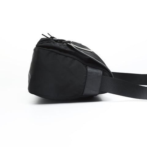 PRADA Nylon Triangle Logo Messenger Bag Shoulder Bag black WS23546