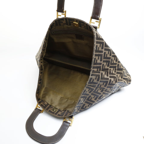 FENDI Zucca canvas Handbag Brown WS23547
